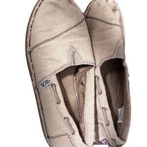 Skechers Bobs Memory Foam Women's Tan Espadrille Slip-Ons